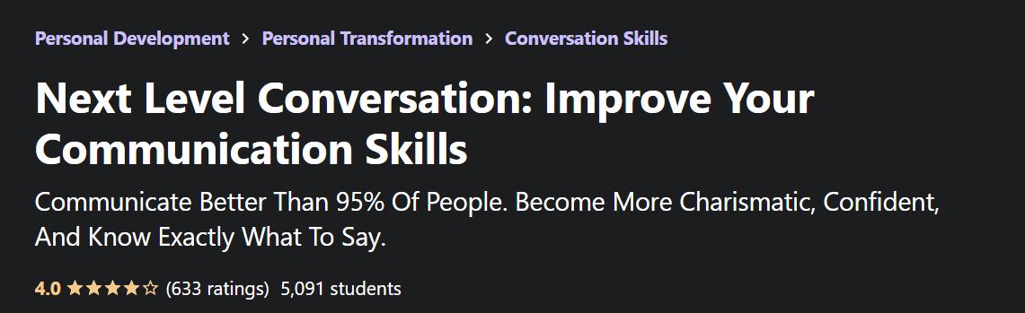 conversation skills course