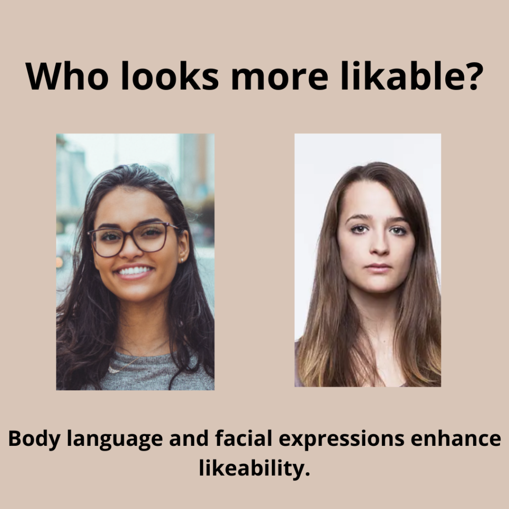 body language makes you likeable